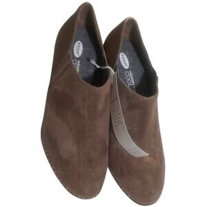 Dr. Scholl's Charlie Ankle Bootie Brown Faux Suede Sz 9M